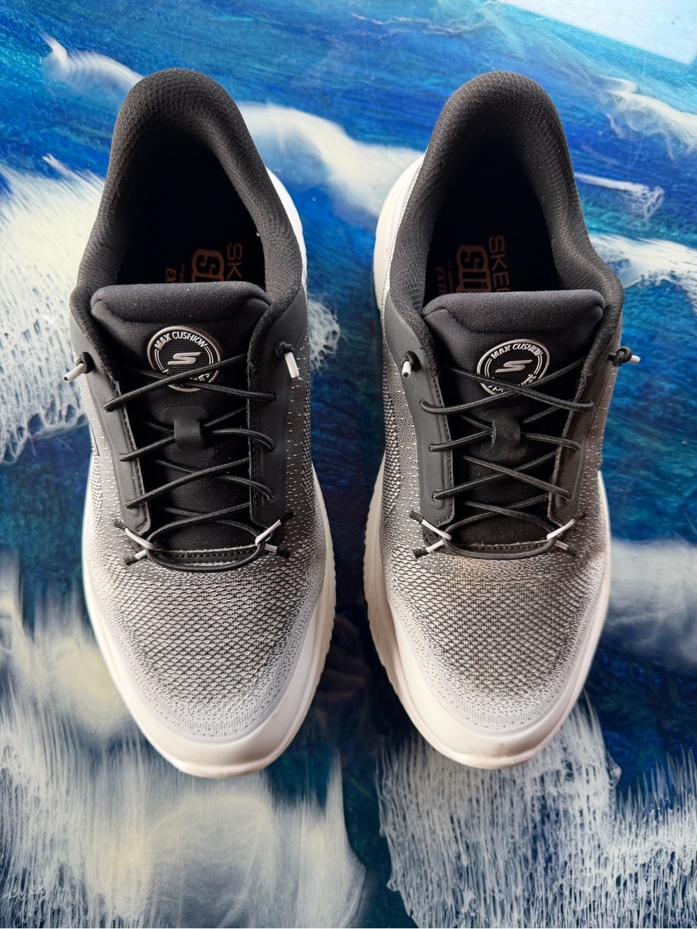 Skechers Men's Gray and Black Athletic Sneakers